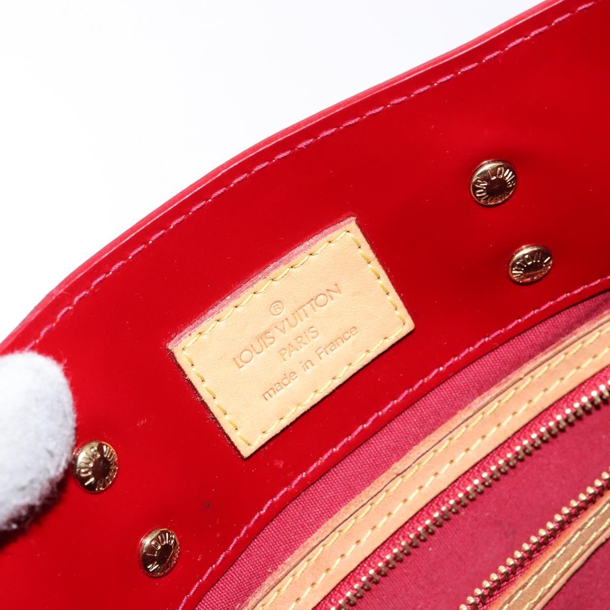 LOUIS VUITTON Monogram Vernis Reade PM Hand Bag Pomme D'amour M91990 Auth 139642