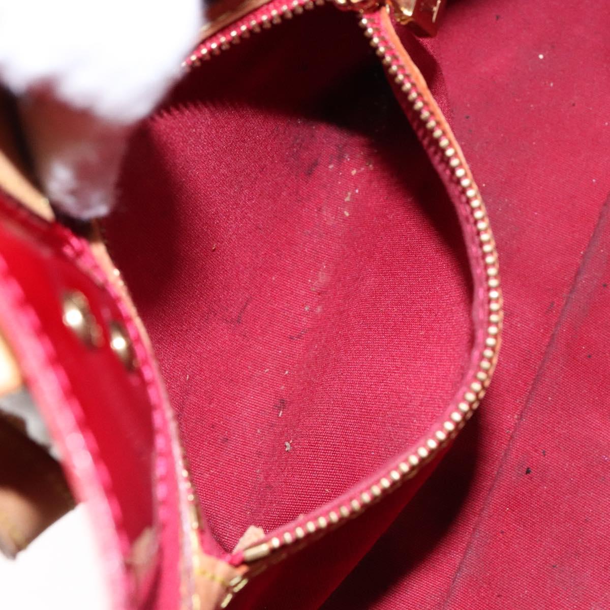 LOUIS VUITTON Monogram Vernis Reade PM Hand Bag Pomme D'amour M91990 Auth 139642