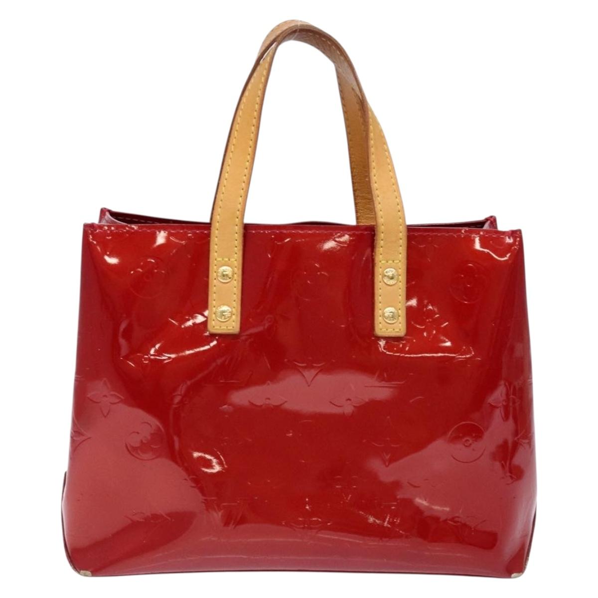 LOUIS VUITTON Monogram Vernis Reade PM Hand Bag Pomme D'amour M91990 Auth 139642