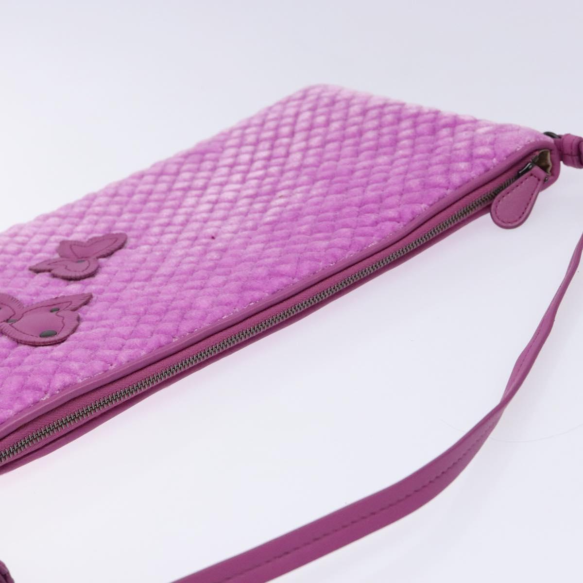 BOTTEGA VENETA Shoulder Bag Velor Purple Auth 139655A