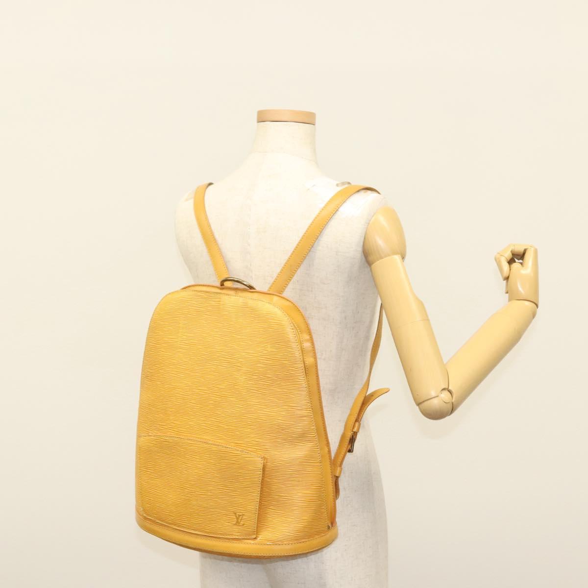 LOUIS VUITTON Epi Gobelins Backpack Yellow M52299 LV Auth 139667