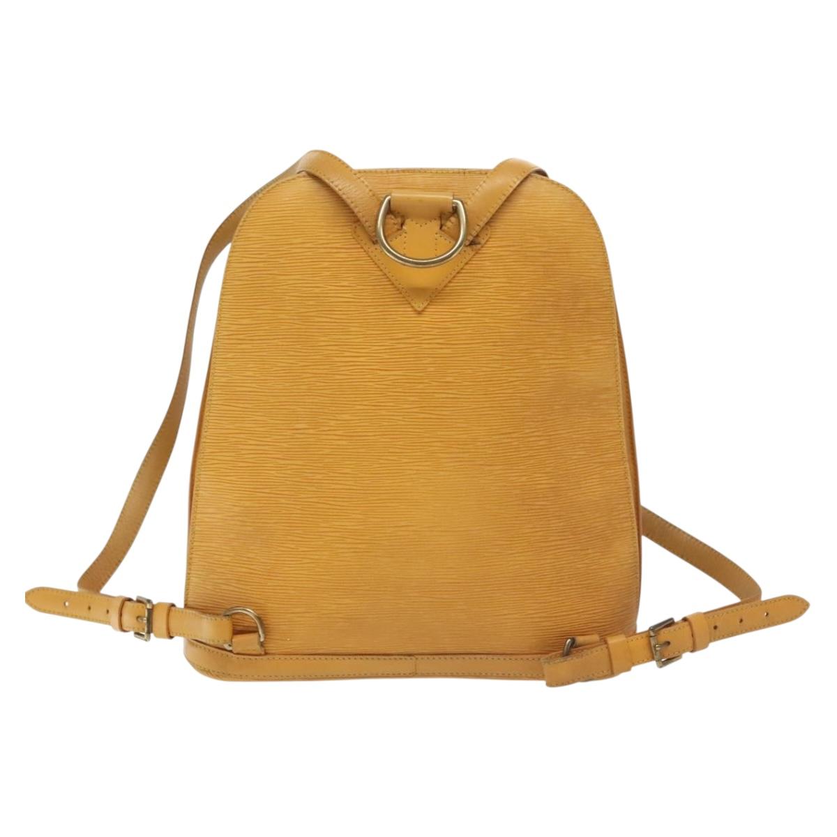 LOUIS VUITTON Epi Gobelins Backpack Yellow M52299 LV Auth 139667