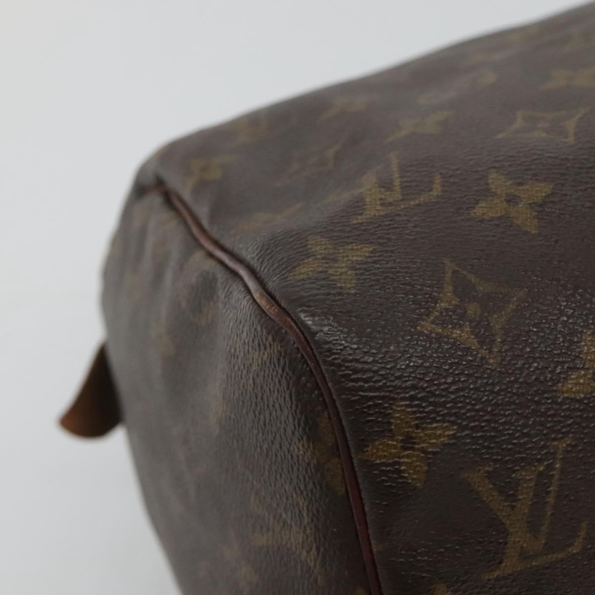 LOUIS VUITTON Monogram Speedy 30 Hand Bag M41526 LV Auth 139675