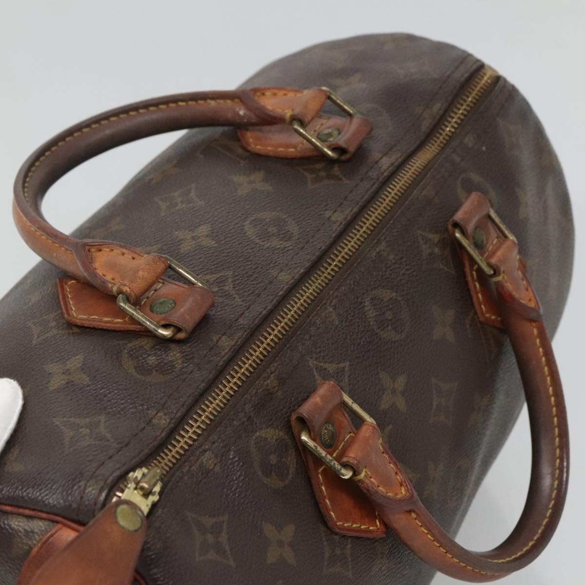 LOUIS VUITTON Monogram Speedy 30 Hand Bag M41526 LV Auth 139675