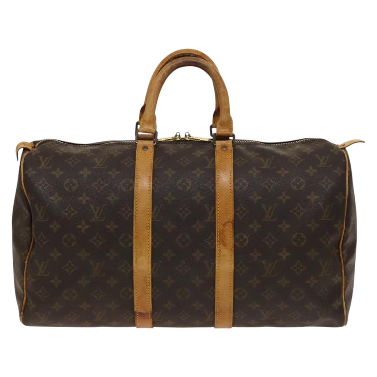 LOUIS VUITTON Monogram Keepall 45 Boston Bag M41428 LV Auth 139683