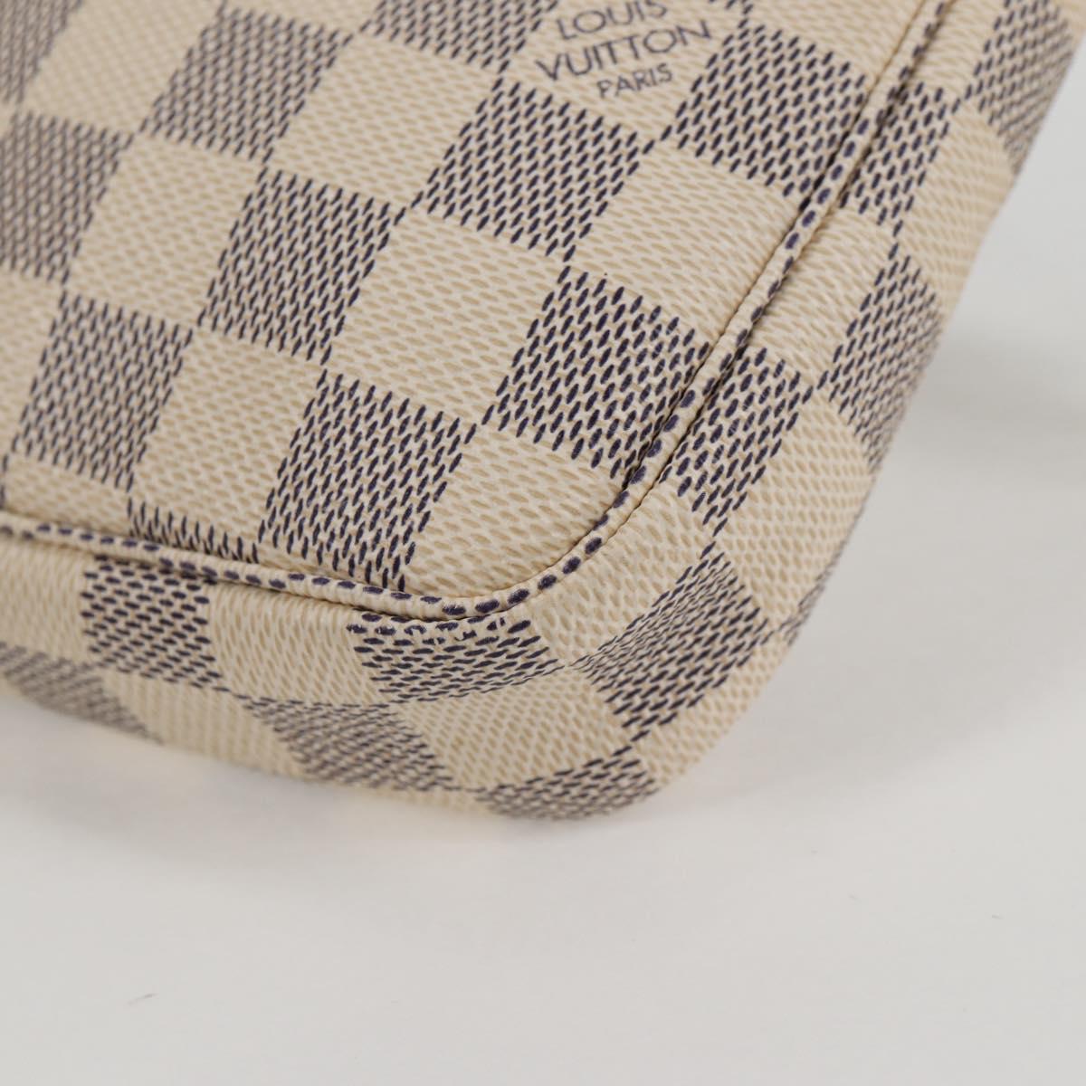 LOUIS VUITTON Damier Azur Pochette Accessoires Pouch N51986 LV Auth 139701V