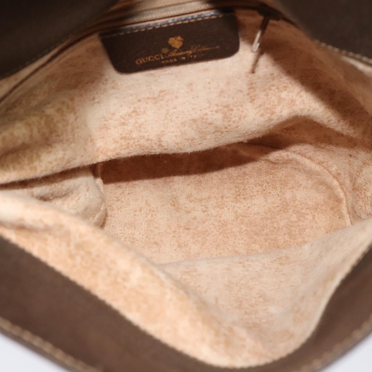 GUCCI GG Supreme Web Sherry Line Shoulder Bag PVC Beige 904 02 081 Auth 139731