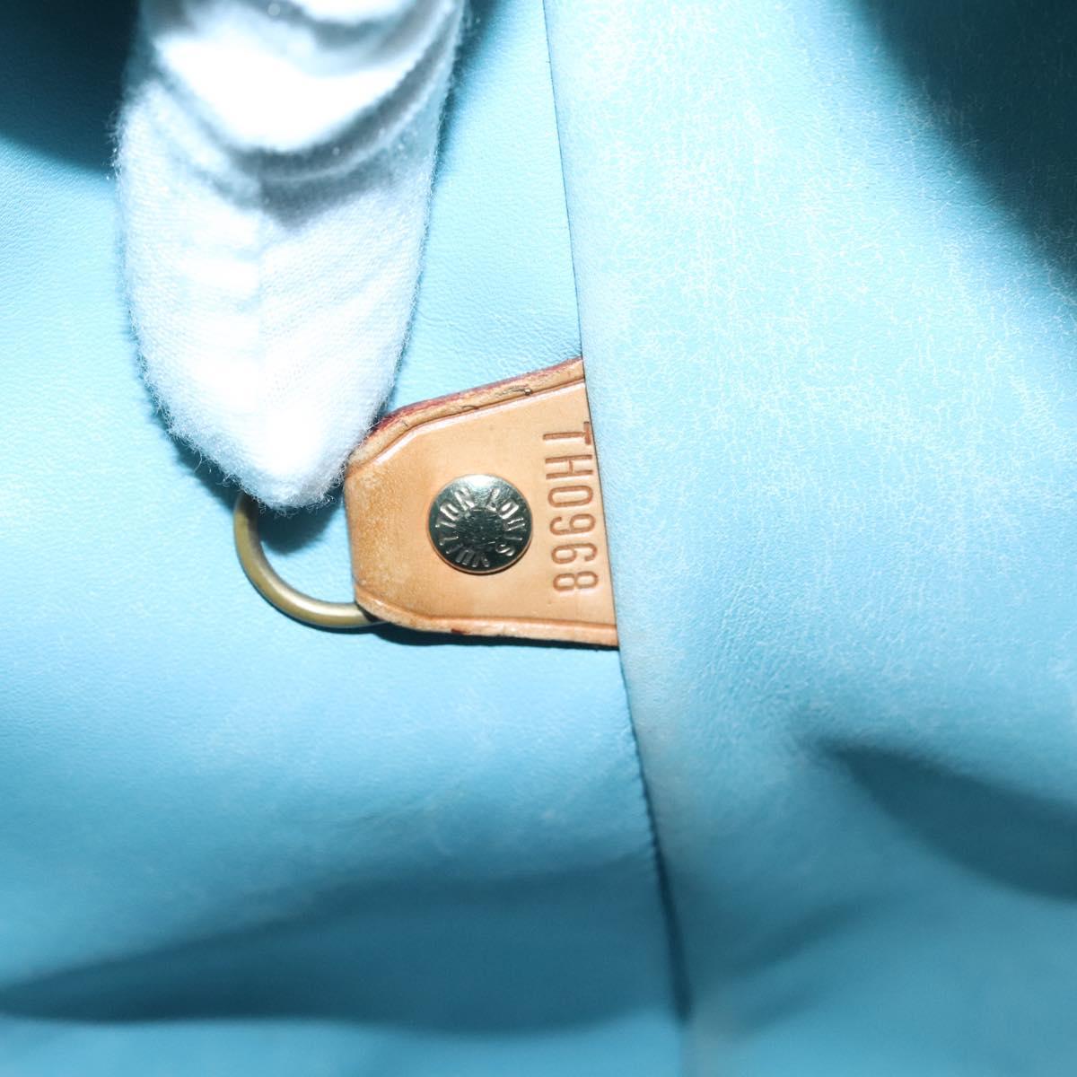 LOUIS VUITTON Monogram Vernis Houston Hand Bag Baby Blue M91005 LV Auth 139736