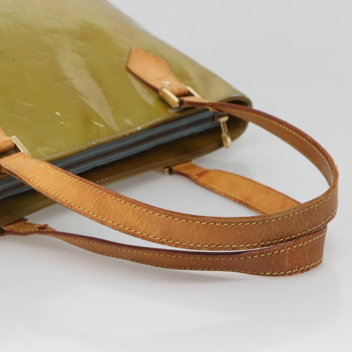 LOUIS VUITTON Monogram Vernis Houston Hand Bag Baby Blue M91005 LV Auth 139736