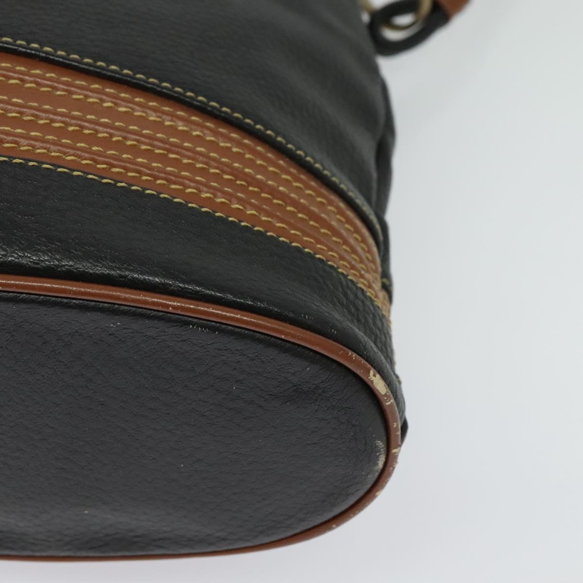GUCCI Shoulder Bag Leather Black Auth 139755