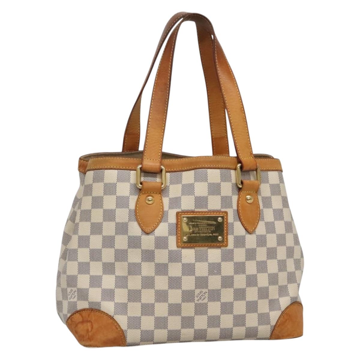 LOUIS VUITTON Damier Azur Hampstead PM Tote Bag N51207 LV Auth 139756