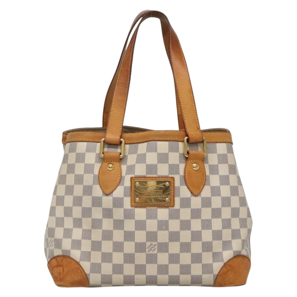 LOUIS VUITTON Damier Azur Hampstead PM Tote Bag N51207 LV Auth 139756