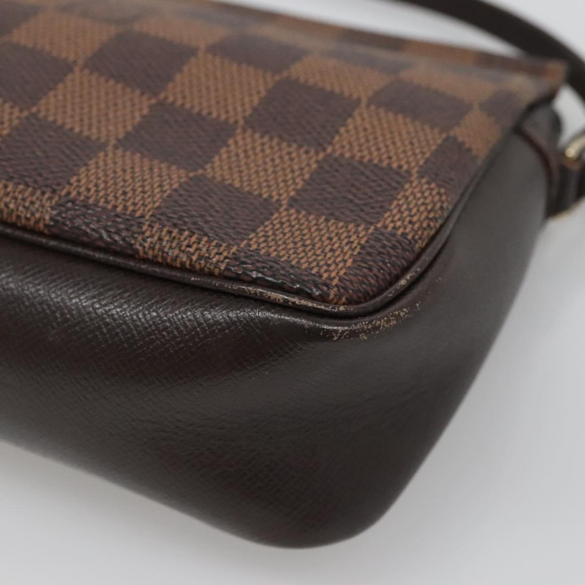 LOUIS VUITTON Damier Ebene Trousse Makeup Pouch N51982 LV Auth 139776