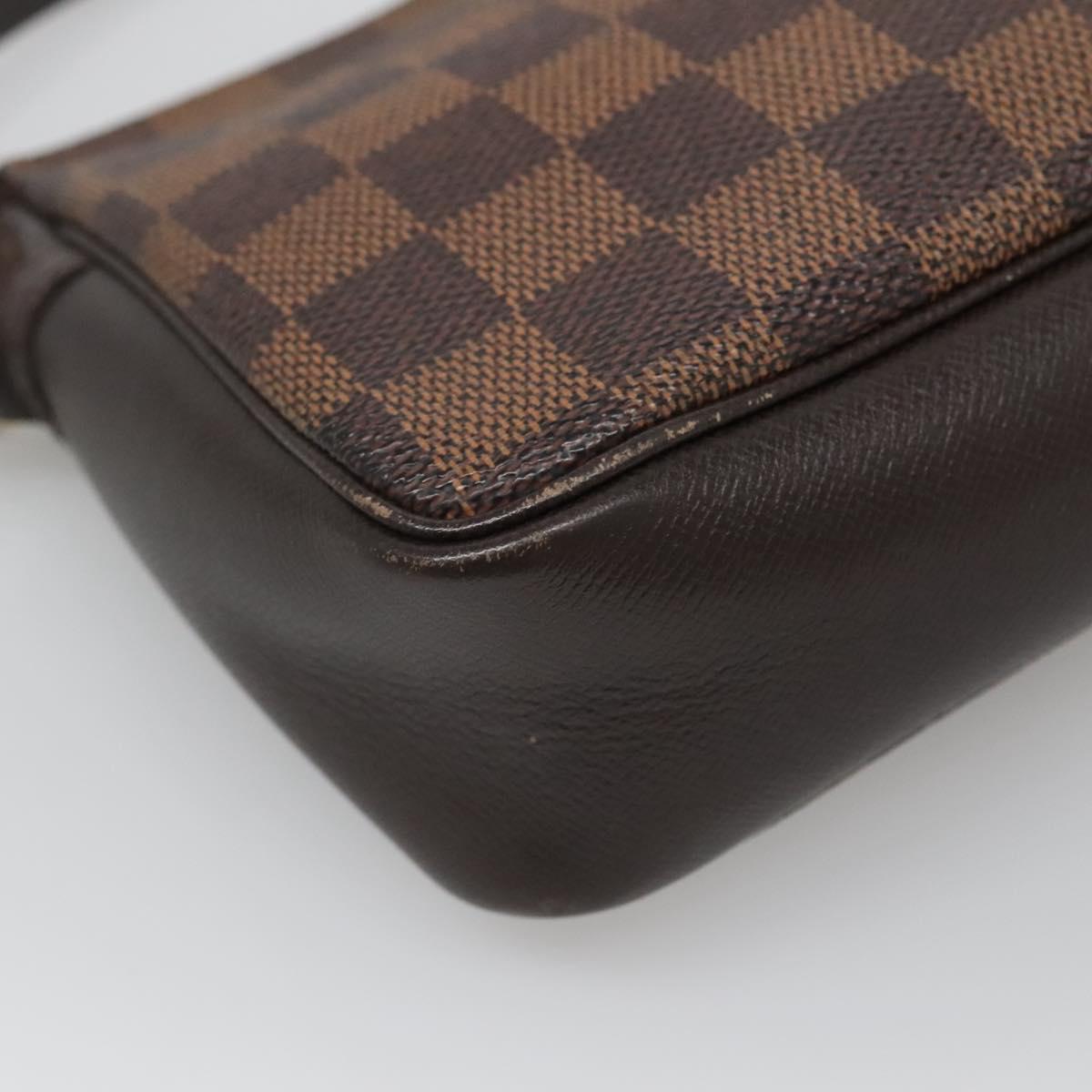 LOUIS VUITTON Damier Ebene Trousse Makeup Pouch N51982 LV Auth 139776