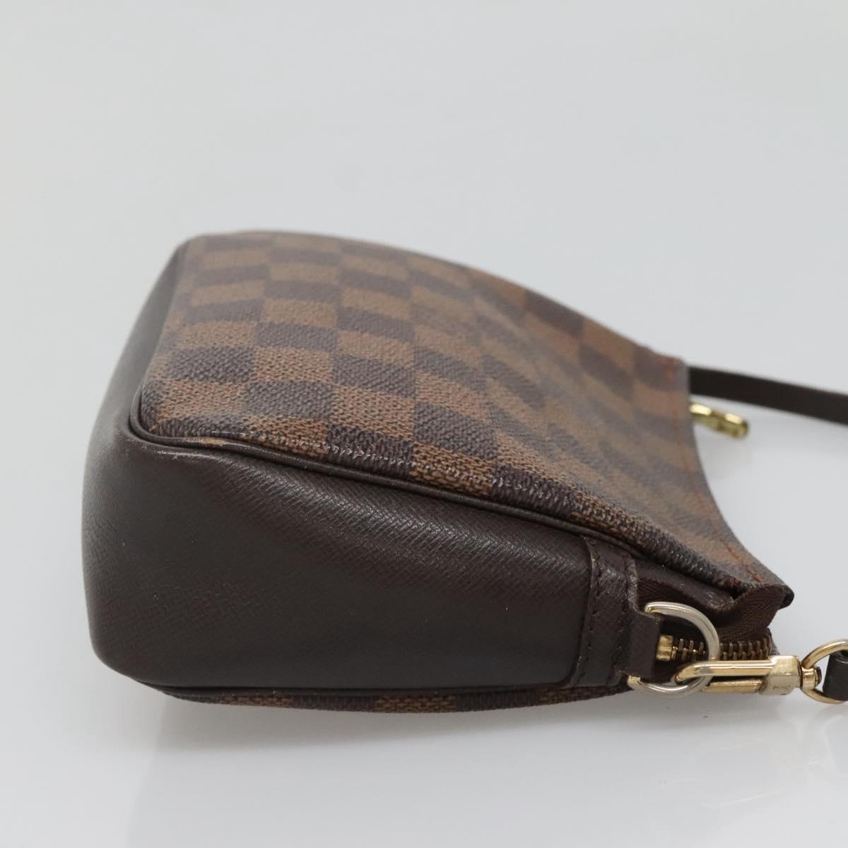 LOUIS VUITTON Damier Ebene Trousse Makeup Pouch N51982 LV Auth 139776