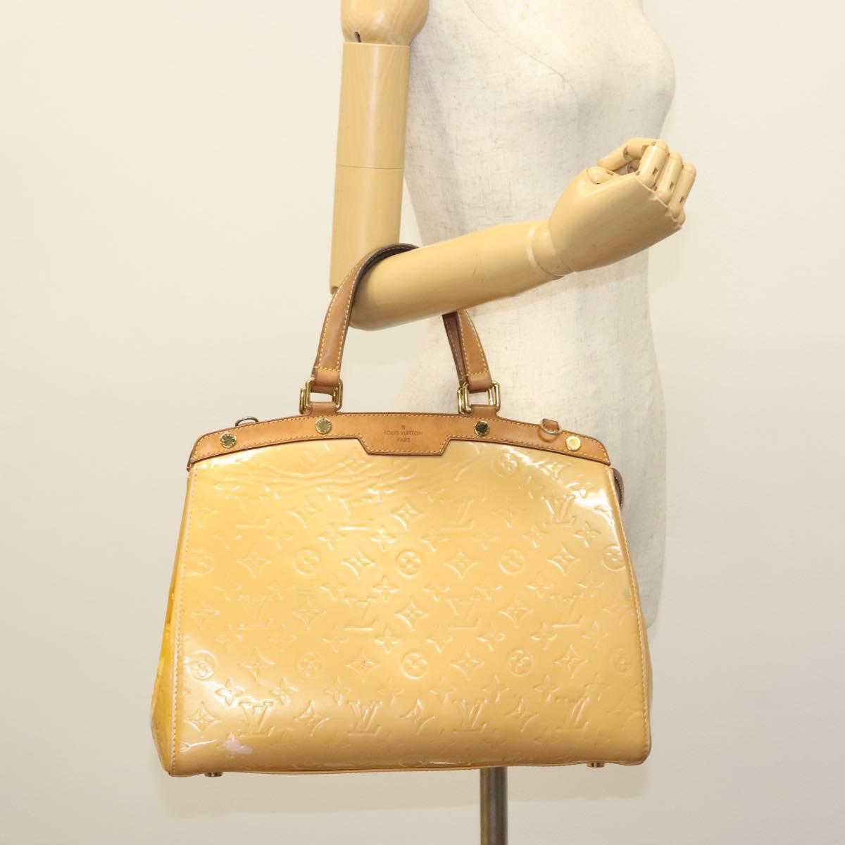 LOUIS VUITTON Vernis Blair GM Hand Bag 2way Rose Flow Lantern M91621 Auth 139779