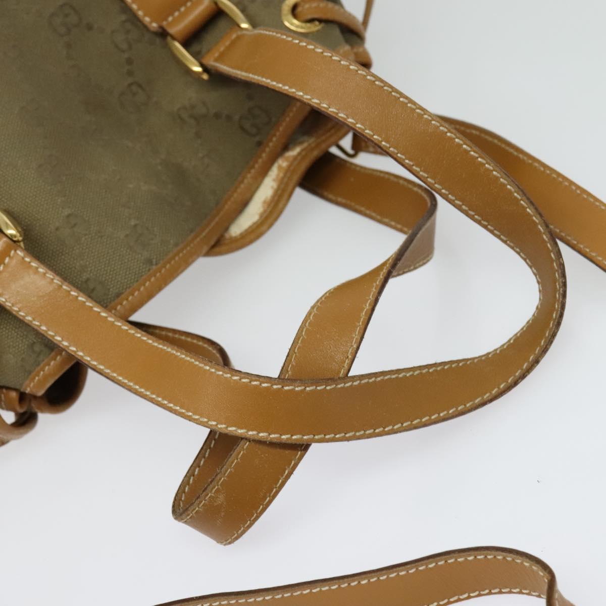 GUCCI GG Canvas Shoulder Bag 2way Beige Gold 000 3444 0282 Auth 139822