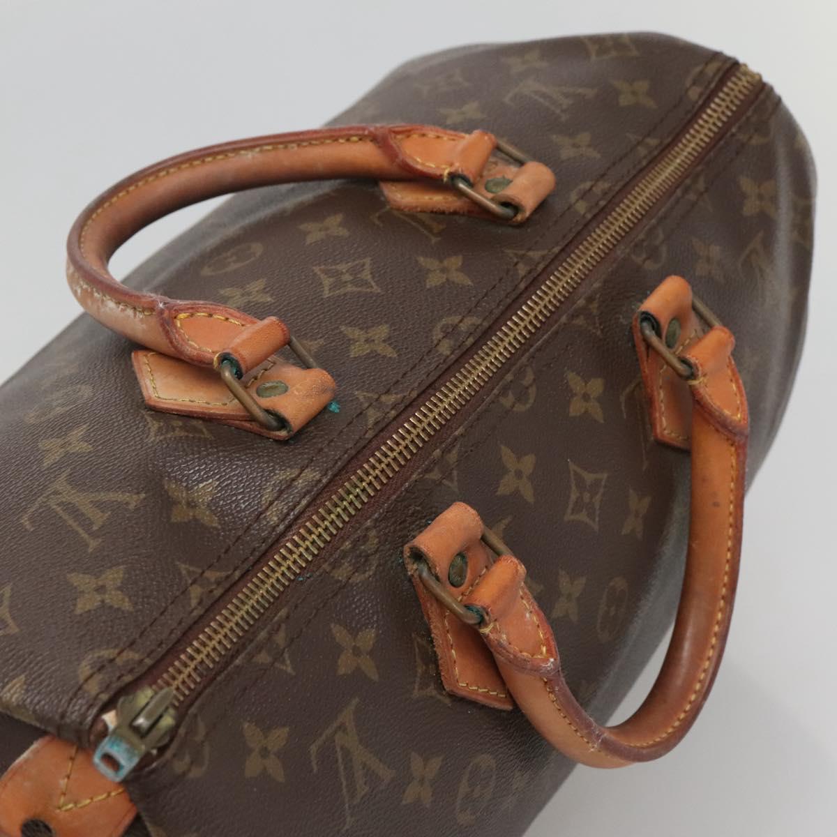 LOUIS VUITTON Monogram Speedy 35 Hand Bag M41524 LV Auth 139832