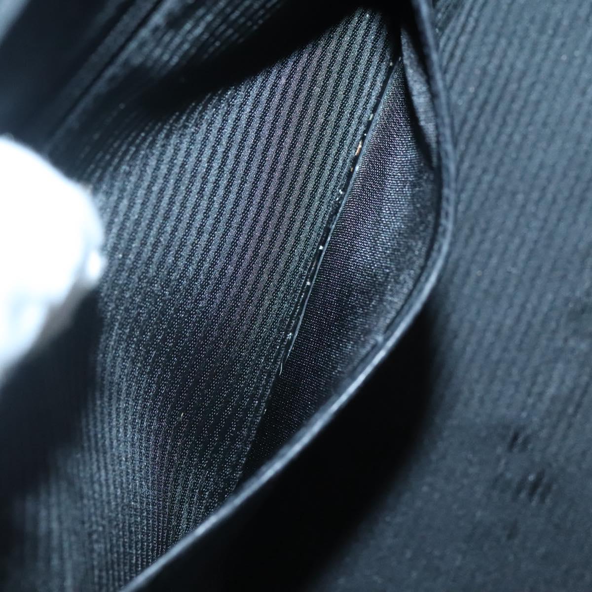 BALLY Hand Bag Leather Black Gold Auth 139839