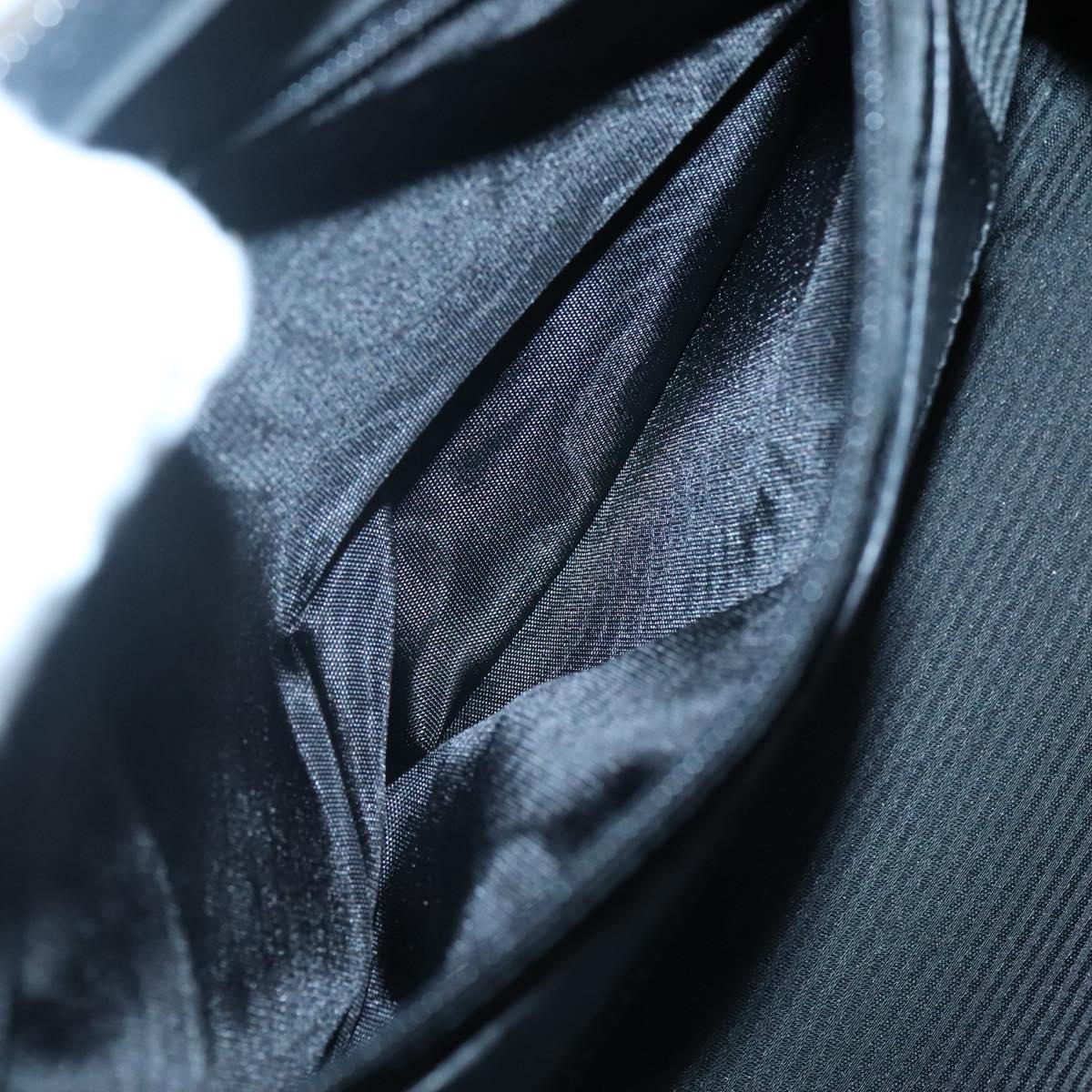 BALLY Hand Bag Leather Black Gold Auth 139839