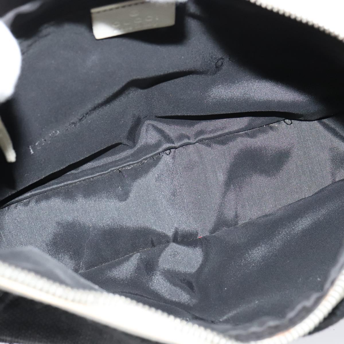 GUCCI Shoulder Bag Canvas Black Silver 001 3812 Auth 139851