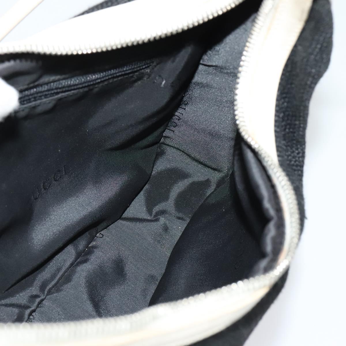 GUCCI Shoulder Bag Canvas Black Silver 001 3812 Auth 139851