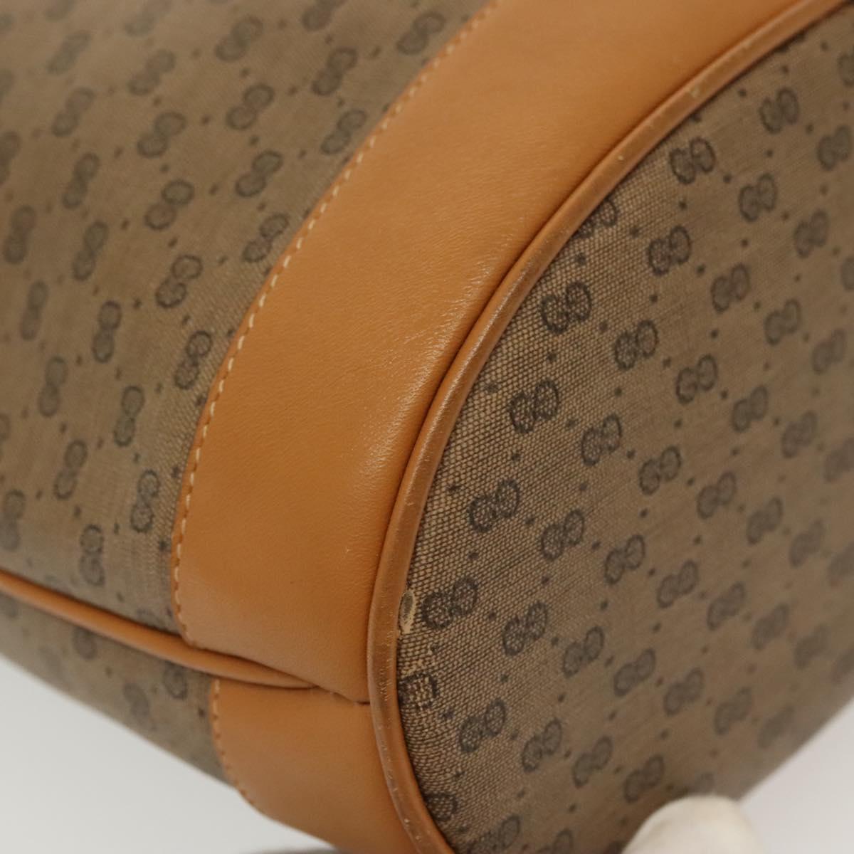 GUCCI Micro GG Supreme Shoulder Bag PVC Beige Gold 001 165 0937 Auth 139853