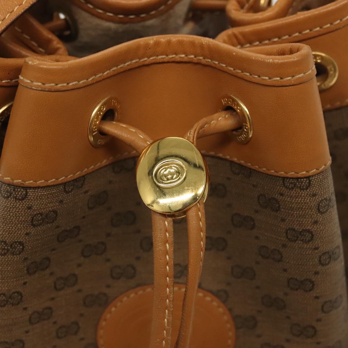 GUCCI Micro GG Supreme Shoulder Bag PVC Beige Gold 001 165 0937 Auth 139853