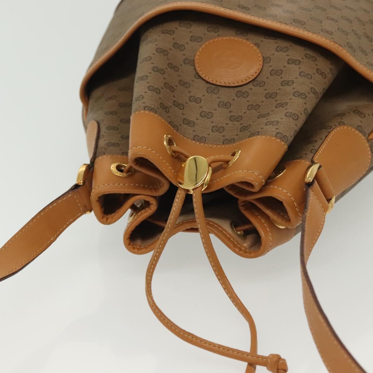 GUCCI Micro GG Supreme Shoulder Bag PVC Beige Gold 001 165 0937 Auth 139853