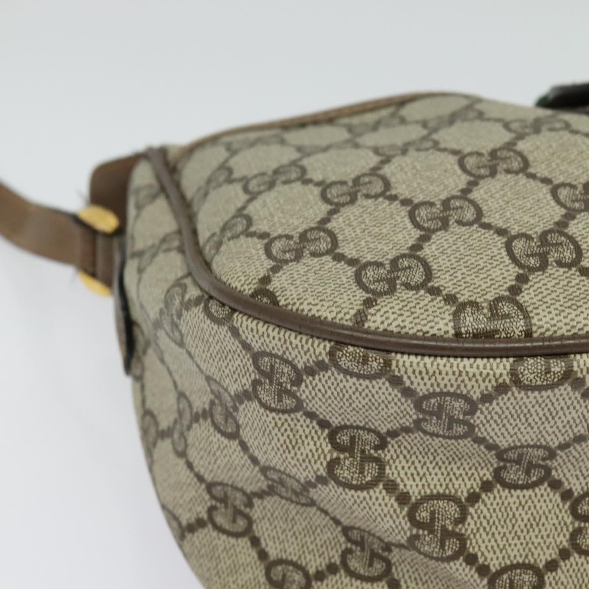 GUCCI GG Supreme Web Sherry Line Shoulder Bag PVC Beige 89 02 032 Auth 139856