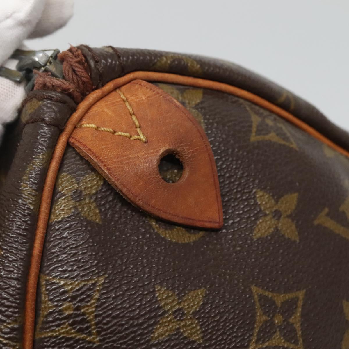 LOUIS VUITTON Monogram Speedy 30 Hand Bag M41526 LV Auth 139871