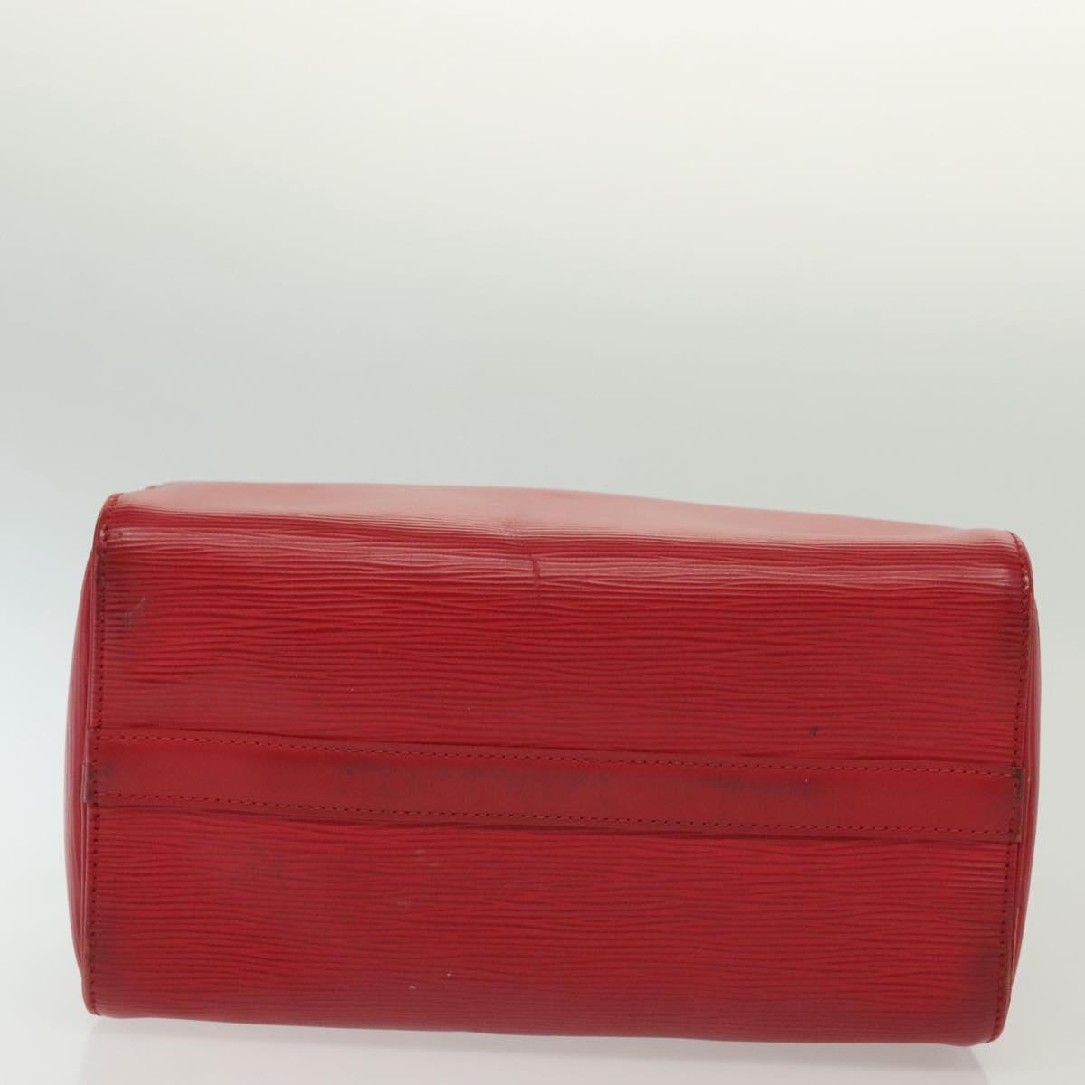 LOUIS VUITTON Epi Speedy 25 Hand Bag Castilian Red M43017 LV Auth 139881