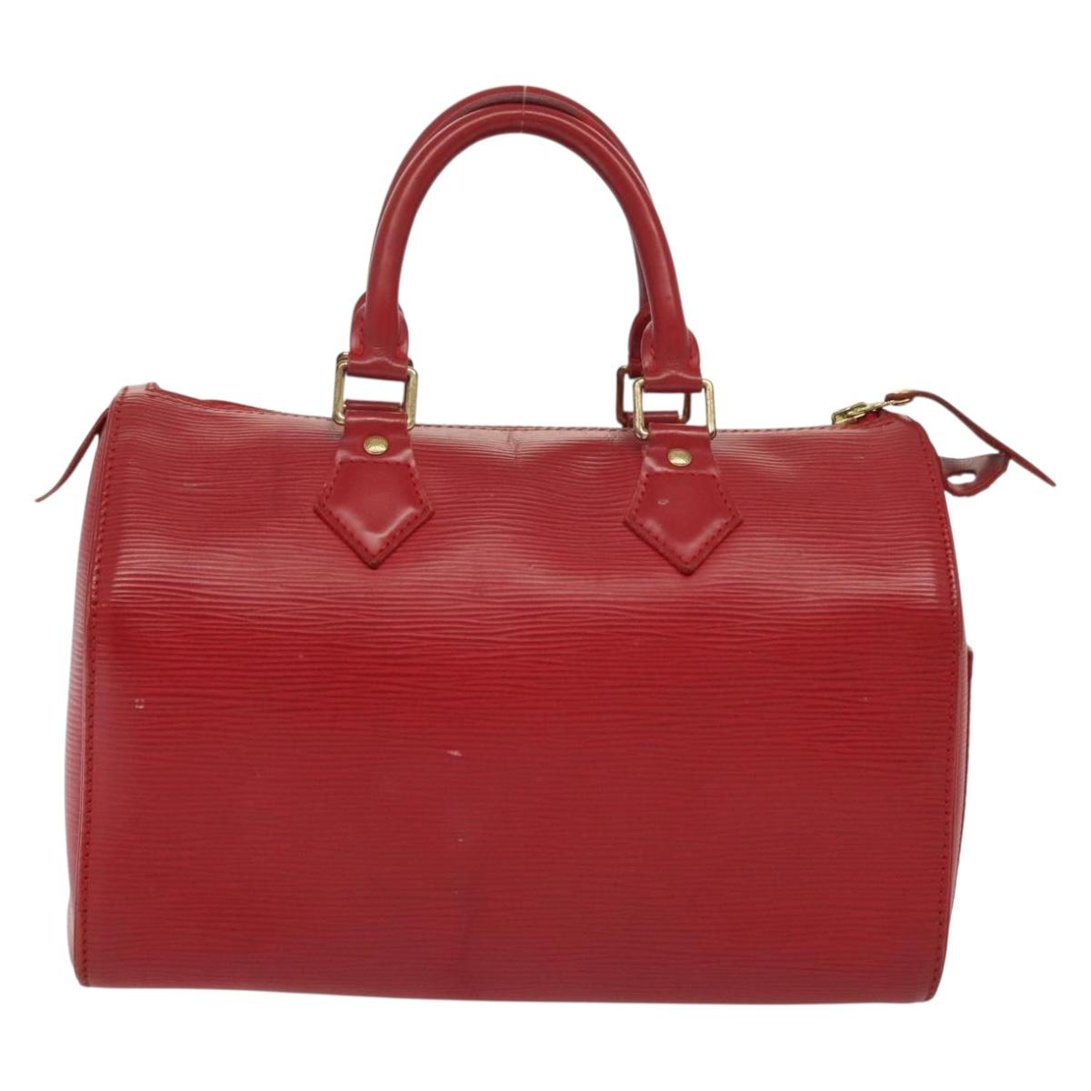 LOUIS VUITTON Epi Speedy 25 Hand Bag Castilian Red M43017 LV Auth 139881