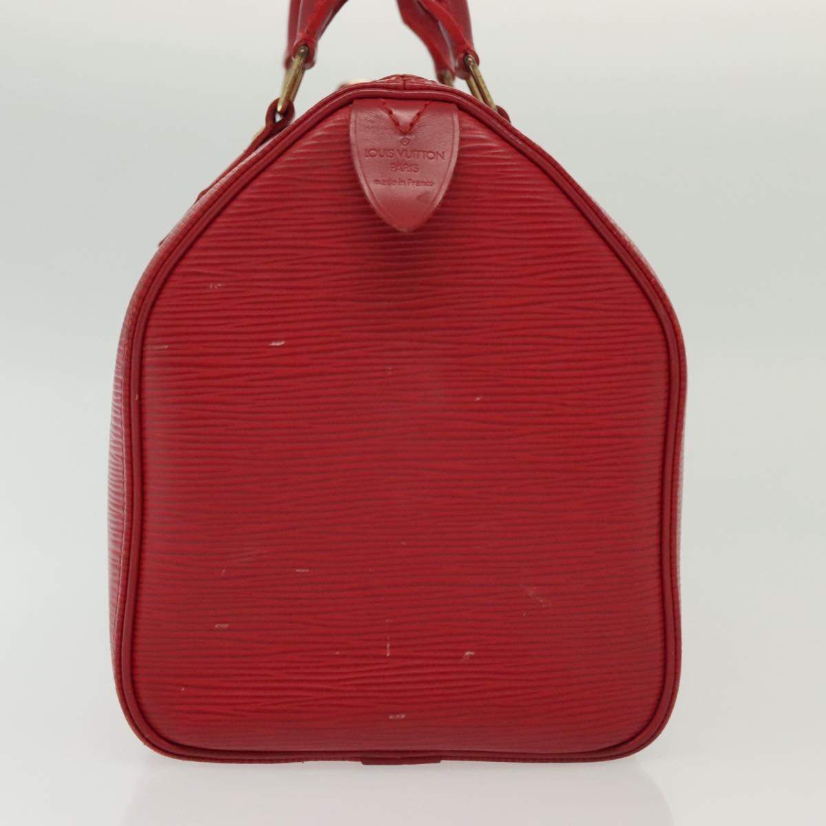 LOUIS VUITTON Epi Speedy 25 Hand Bag Castilian Red M43017 LV Auth 139881