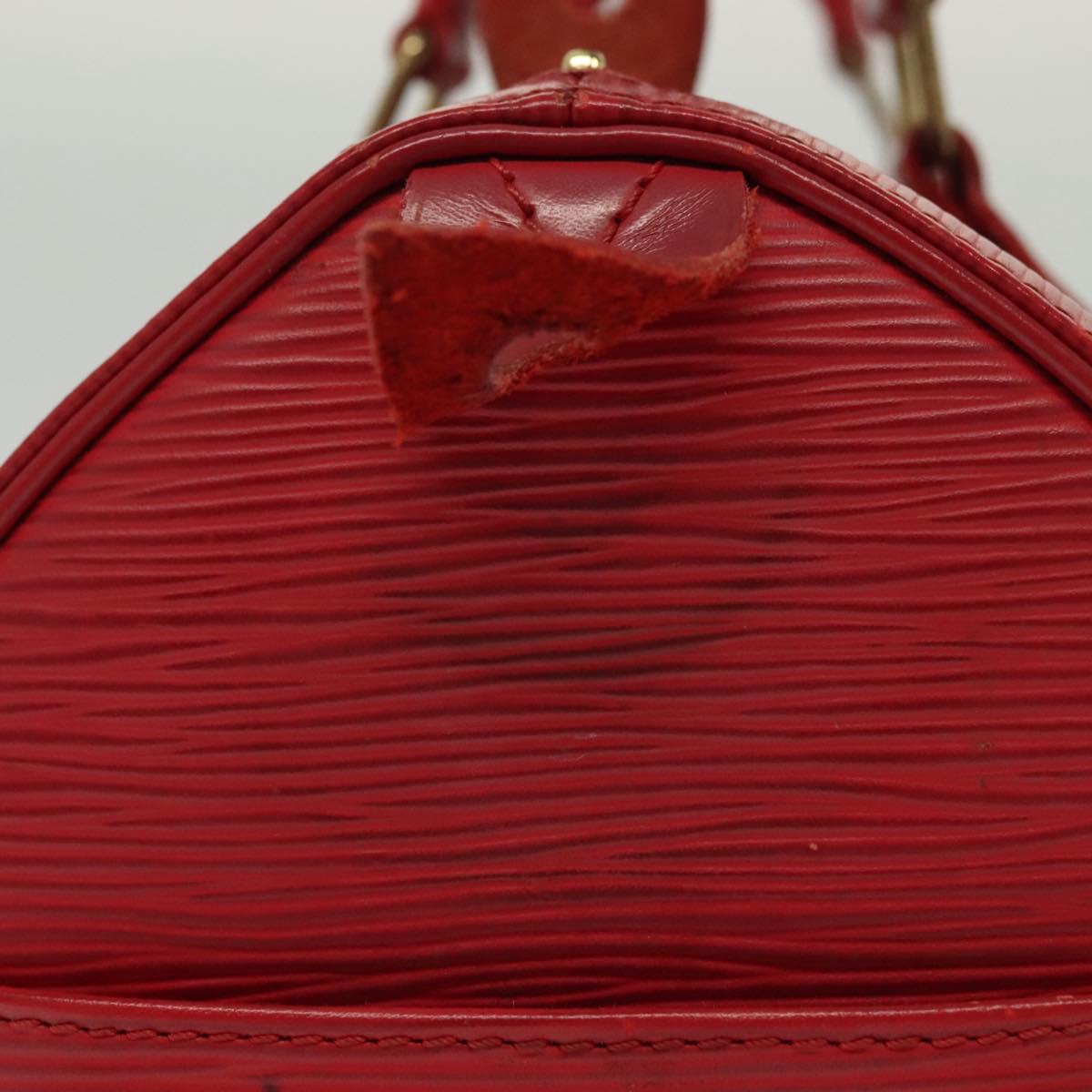 LOUIS VUITTON Epi Speedy 25 Hand Bag Castilian Red M43017 LV Auth 139881