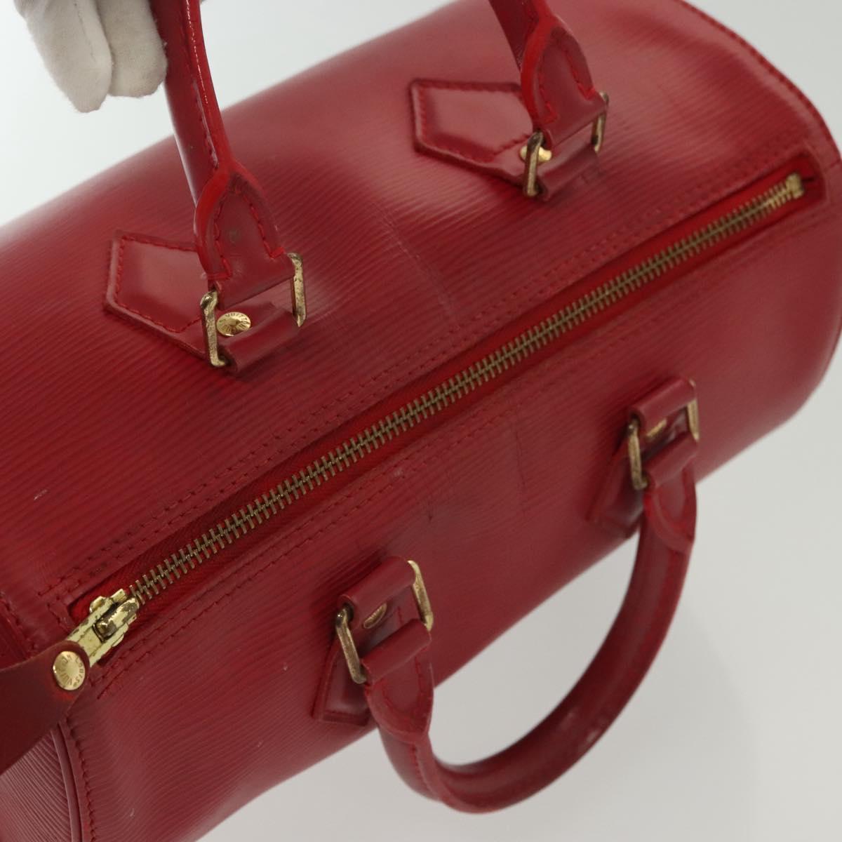 LOUIS VUITTON Epi Speedy 25 Hand Bag Castilian Red M43017 LV Auth 139881