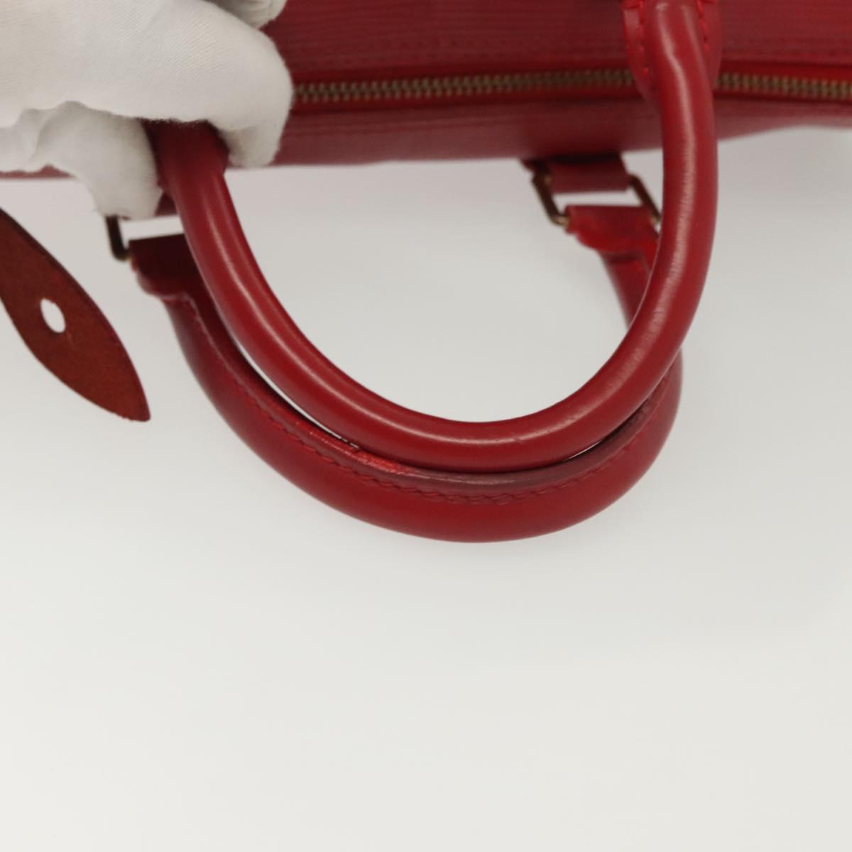 LOUIS VUITTON Epi Speedy 25 Hand Bag Castilian Red M43017 LV Auth 139881