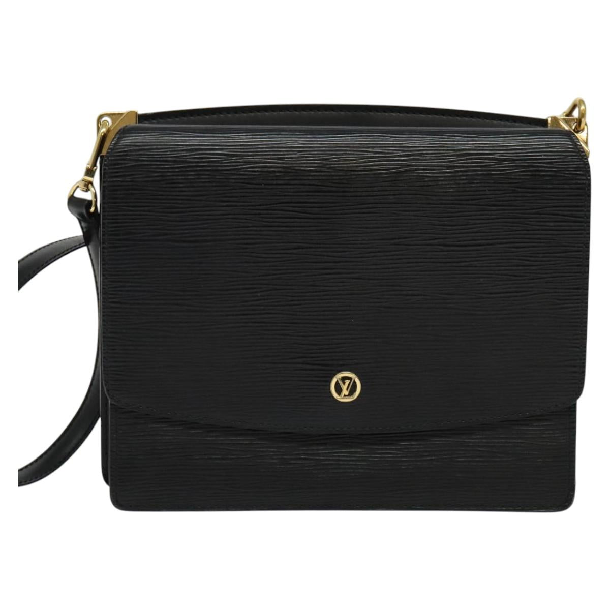 LOUIS VUITTON Epi Grenel Shoulder Bag Black M52362 LV Auth 139883