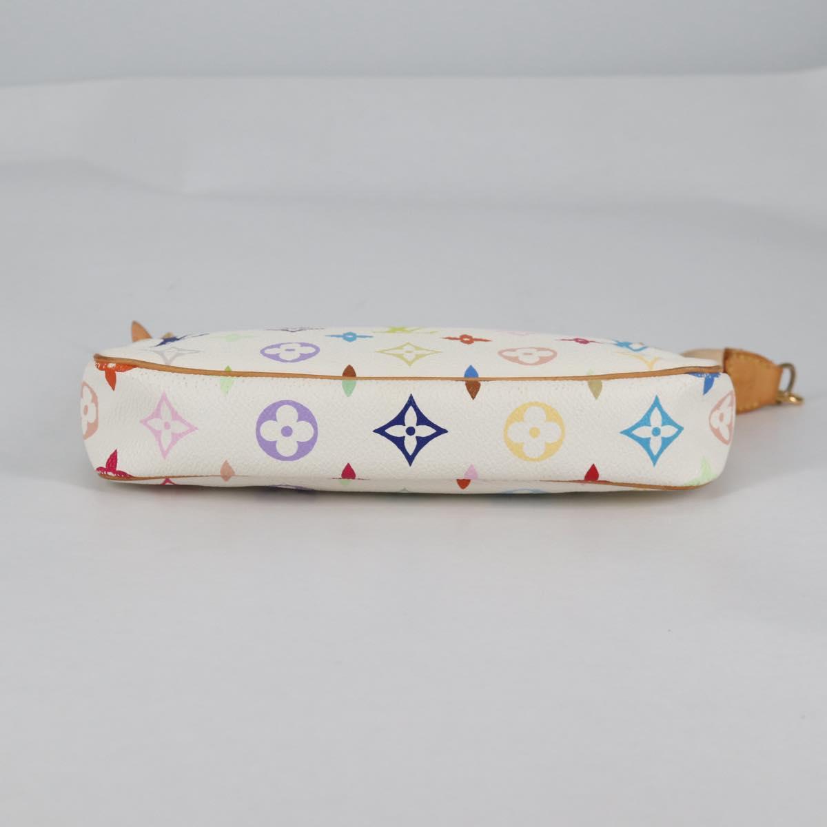LOUIS VUITTON Monogram Multicolor Pochette Pouch White M92649 LV Auth 139900V