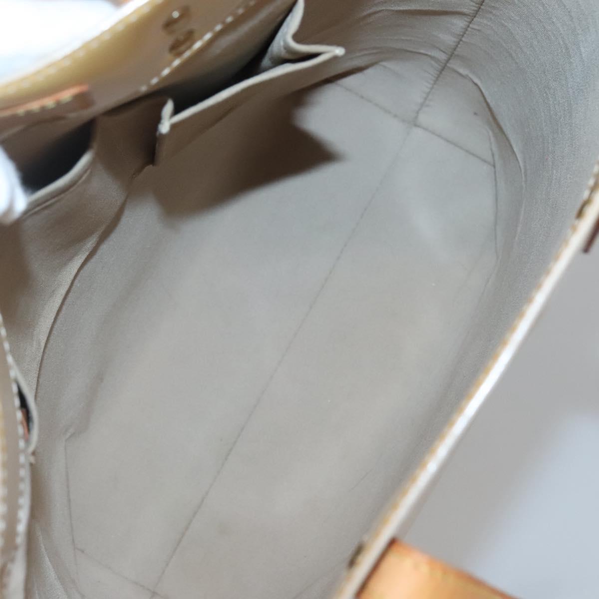 LOUIS VUITTON Monogram Vernis Reade MM Hand Bag Beige M91141 LV Auth 139916