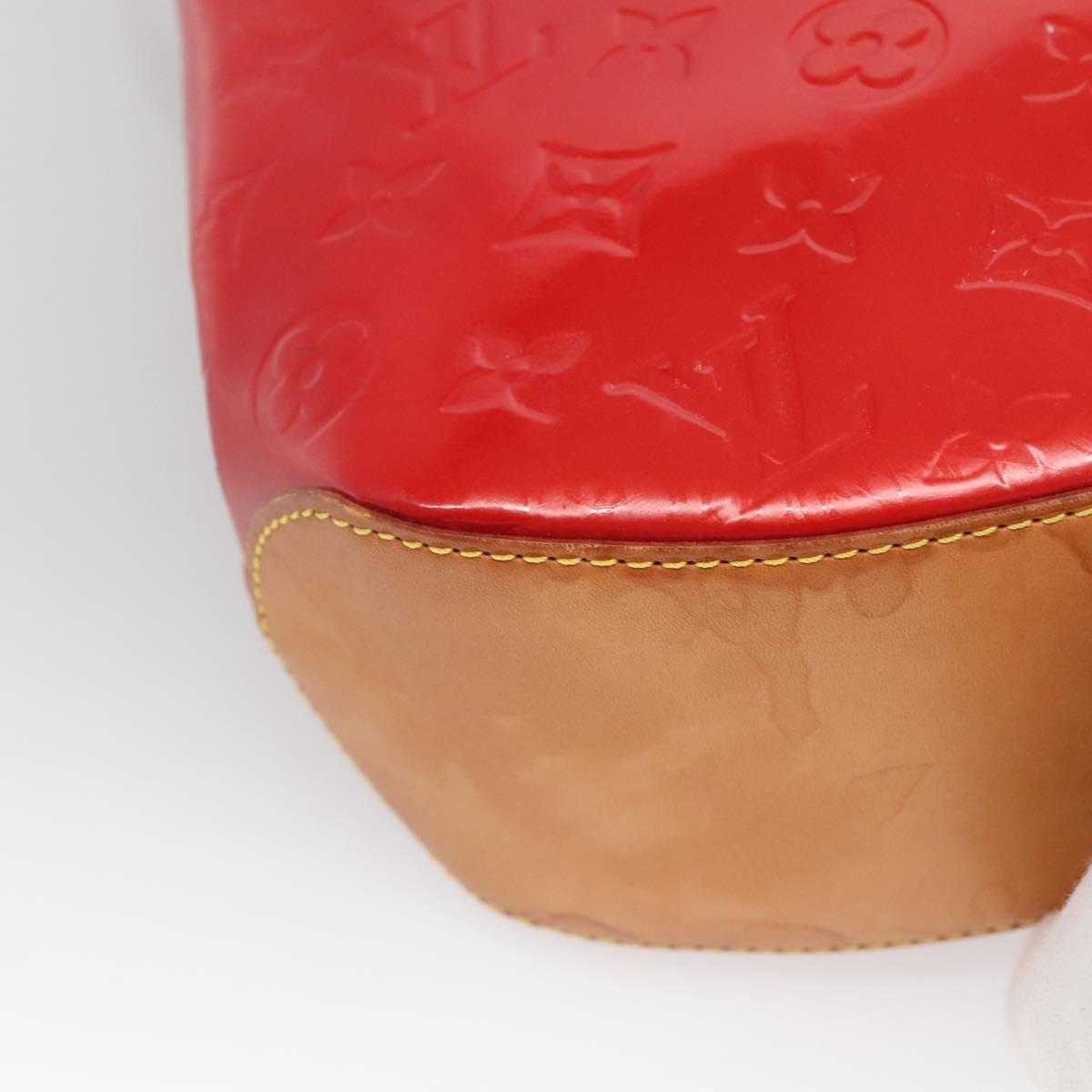 LOUIS VUITTON Monogram Vernis Biscayne Bay GM Bag Rouge M91287 LV Auth 139917