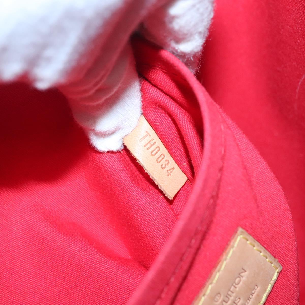 LOUIS VUITTON Monogram Vernis Biscayne Bay GM Bag Rouge M91287 LV Auth 139917