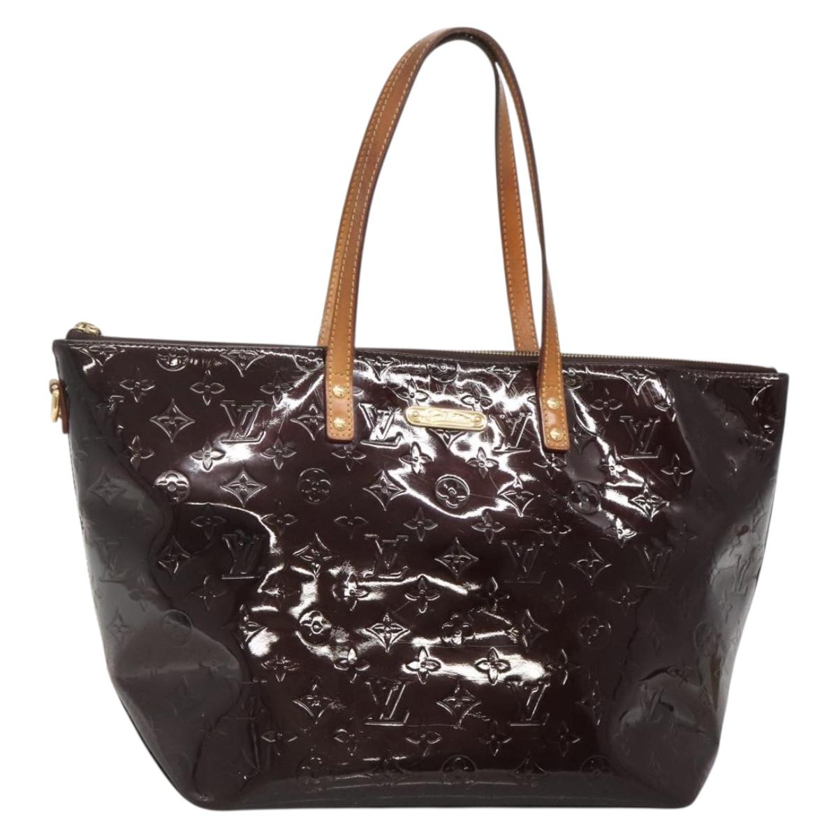 LOUIS VUITTON Monogram Vernis Bellevue GM Tote Bag Amarante M93589 Auth 139919