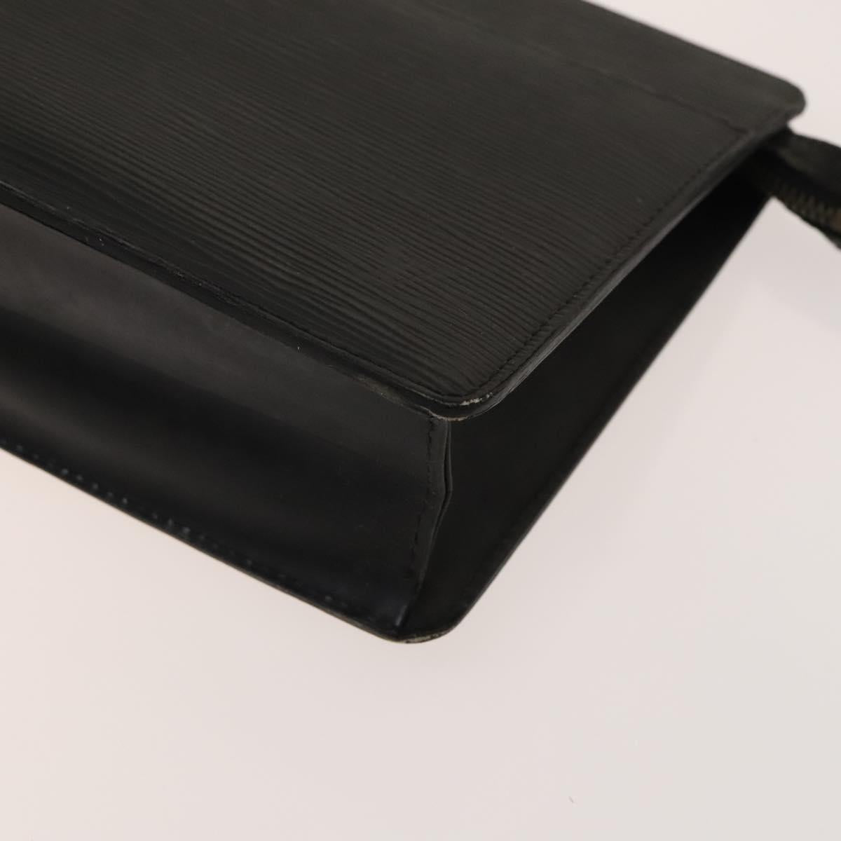 LOUIS VUITTON Epi Pochette Homme Clutch Bag 2Set Black Brown LV Auth 139924