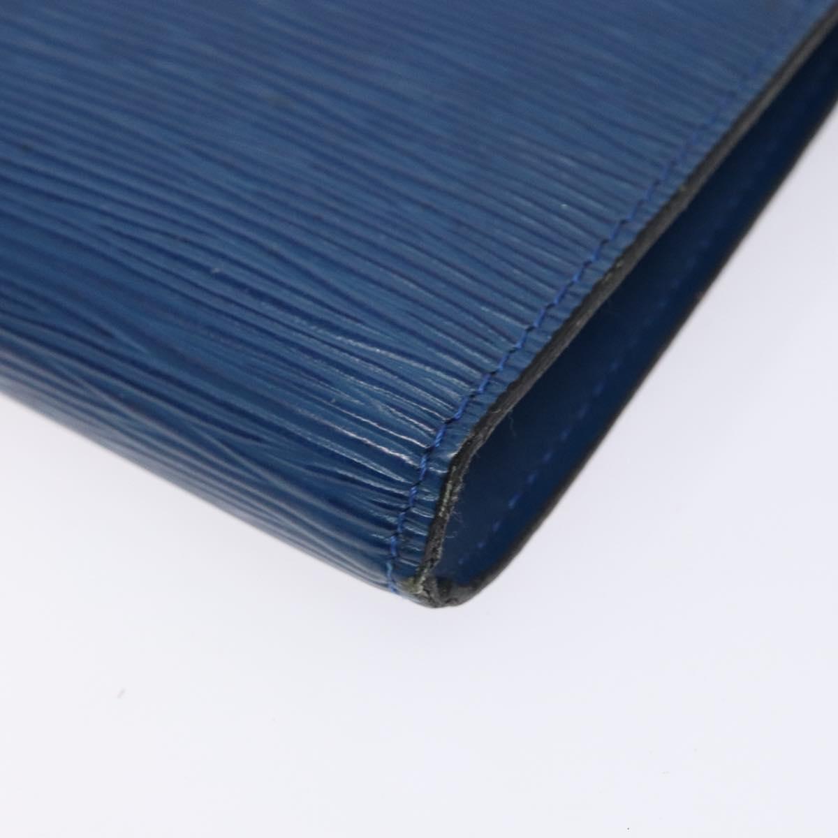 LOUIS VUITTON Epi Pochette Accessoires Pouch Blue M52985 LV Auth 139925
