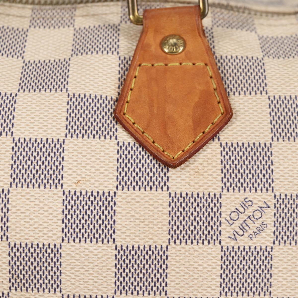 LOUIS VUITTON Damier Azur Speedy 30 Hand Bag N41533 LV Auth 139928