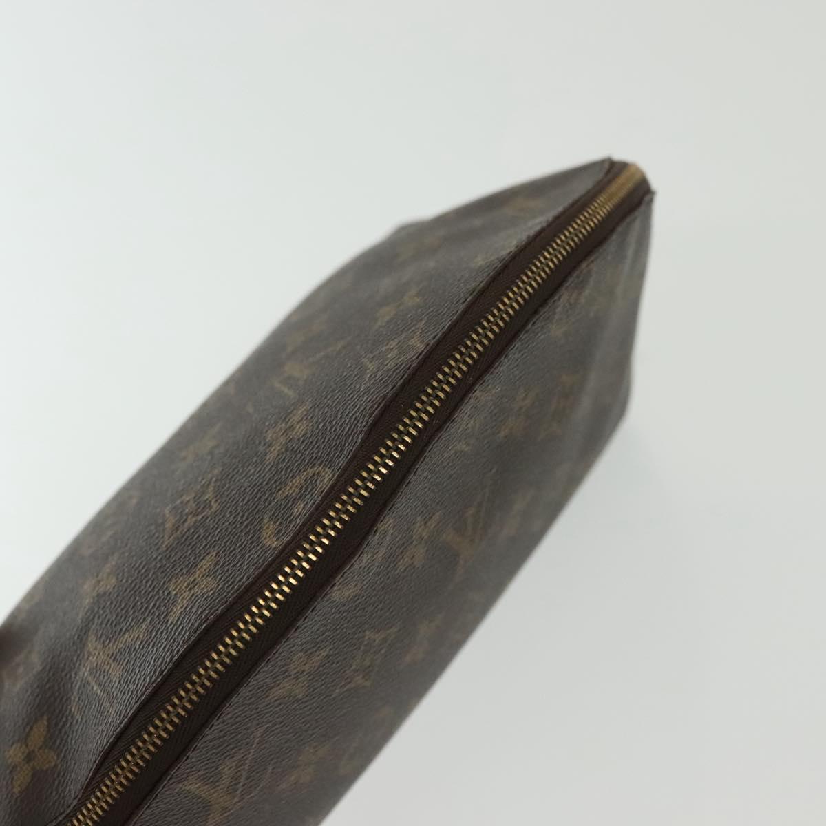 LOUIS VUITTON Monogram Trousse Demi Ronde Cosmetic Pouch M47520 LV Auth 139929