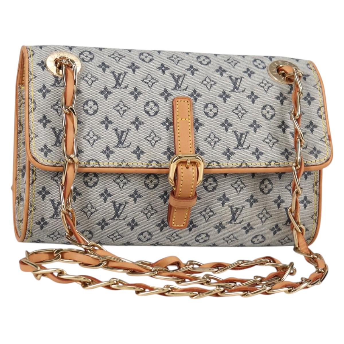 LOUIS VUITTON Monogram Mini Camille Chain Shoulder Bag Blue M92002 Auth 139930V