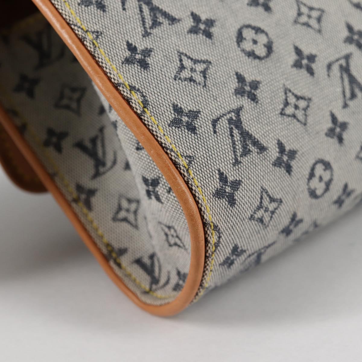 LOUIS VUITTON Monogram Mini Camille Chain Shoulder Bag Blue M92002 Auth 139930V