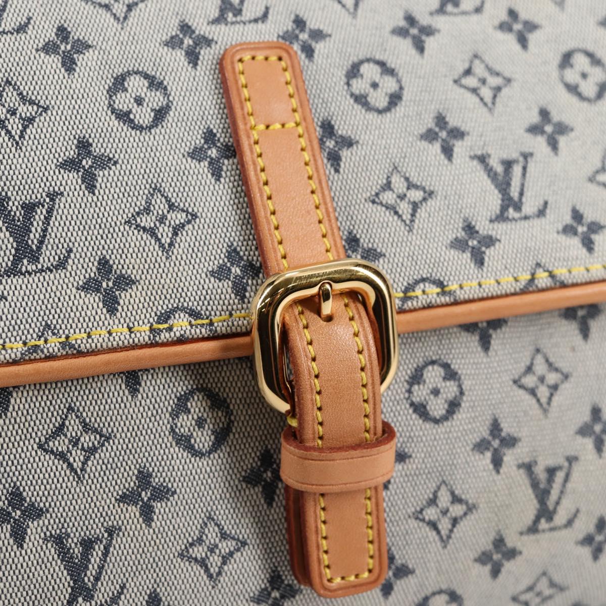 LOUIS VUITTON Monogram Mini Camille Chain Shoulder Bag Blue M92002 Auth 139930V